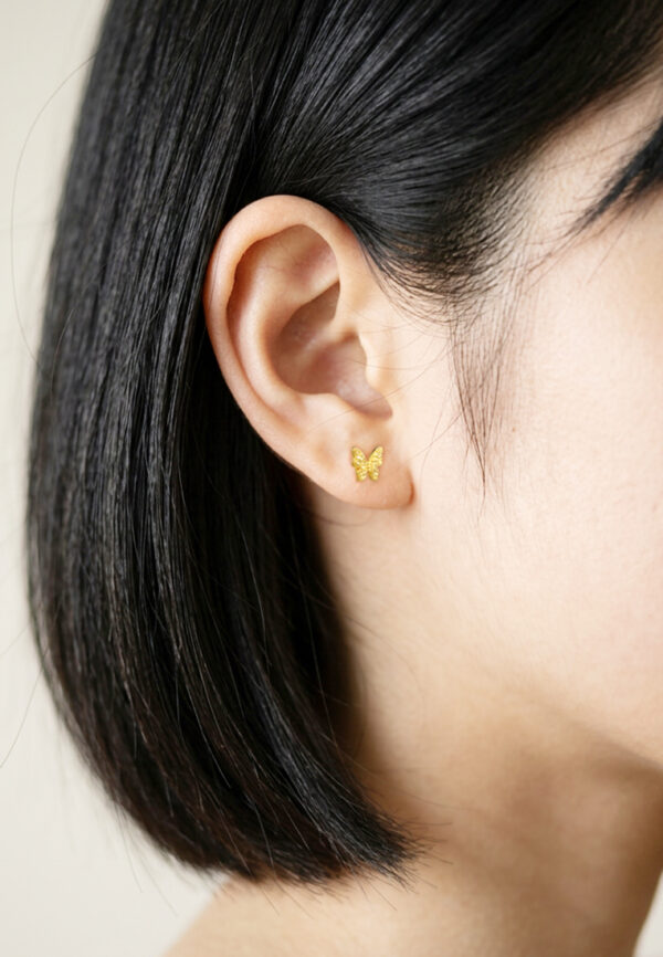 TOMEI Butterfly Earrings, Yellow Gold 916