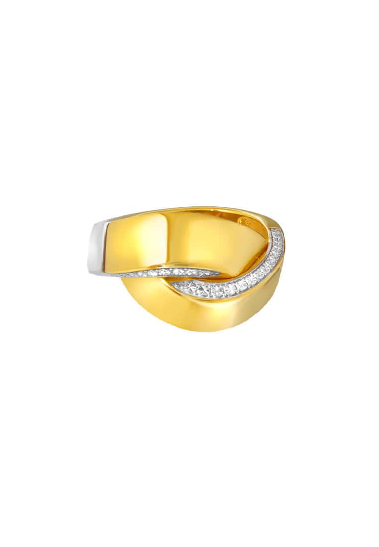 TOMEI Diamond Cut Collection Ring, Yellow Gold 916