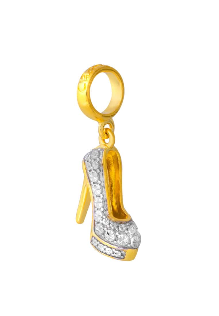 TOMEI Chomel High Heel Charm, Yellow Gold 916