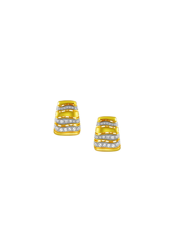 TOMEI Diamond Cut Collection Earrings, Yellow Gold 916