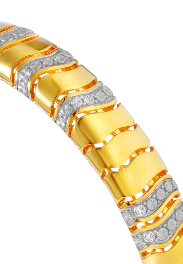 TOMEI Diamond Cut Collection Bangle, Yellow Gold 916