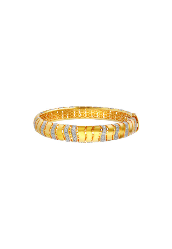 TOMEI Diamond Cut Collection Bangle, Yellow Gold 916