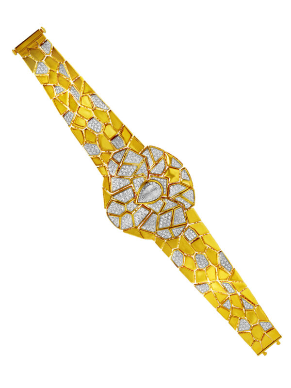 TOMEI Diamond Cut Collection Bracelet, Yellow Gold 916