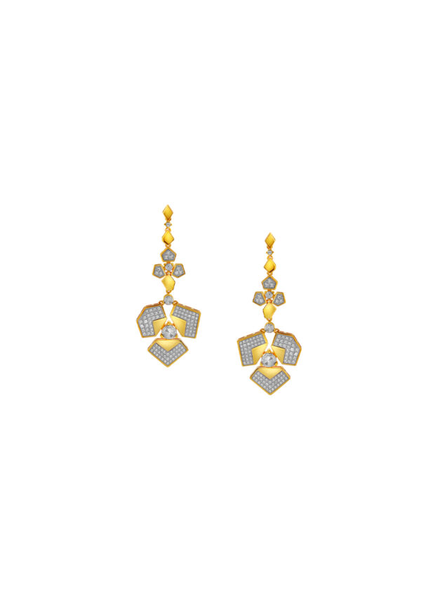 TOMEI Diamond Cut Collection Earrings, Yellow Gold 916