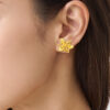 TOMEI Sri Puteri Collection Earrings, Yellow Gold 916