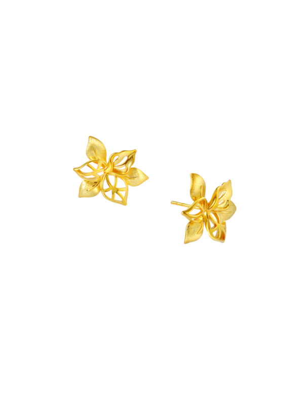 TOMEI Sri Puteri Collection Earrings, Yellow Gold 916