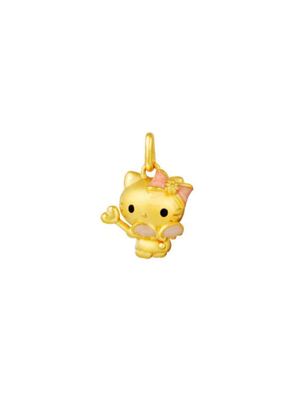 762x1100_HK-5D-06 TOMEI I Sanrio Hello Kitty 5D Pendant, Yellow Gold 999