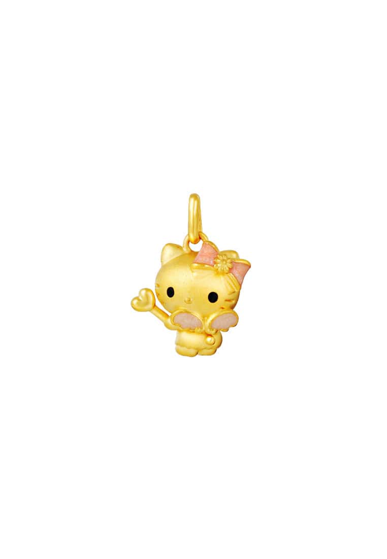 TOMEI I Sanrio Hello Kitty 5D Pendant, Yellow Gold 999