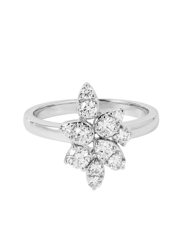 TOMEI LL Diamond Ring, White Gold 750