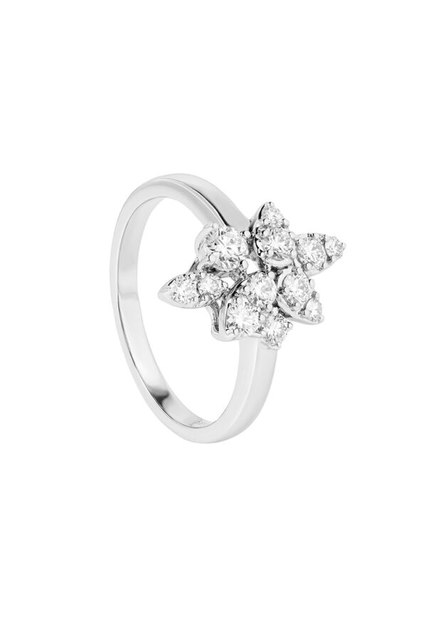 TOMEI LL Diamond Ring, White Gold 750