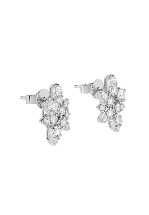 TOMEI LL Diamond Earrings, White Gold 750