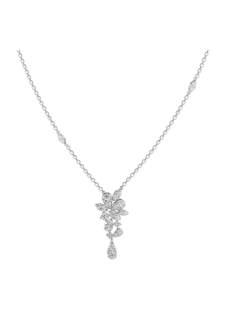 TOMEI LL Diamond Necklace, White Gold 750