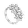 TOMEI LL Diamond Ring, White Gold 750
