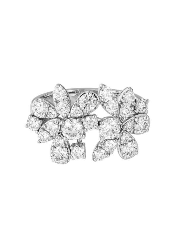 TOMEI LL Diamond Ring, White Gold 750