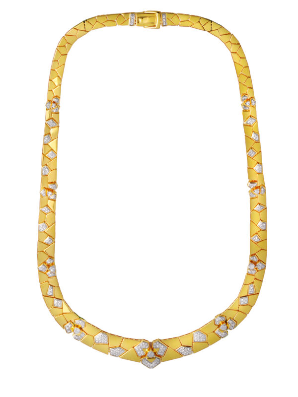 TOMEI Diamond Cut Collection Necklace, Yellow Gold 916