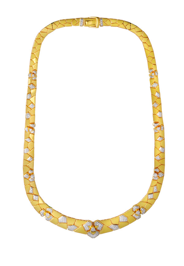 TOMEI Diamond Cut Collection Necklace, Yellow Gold 916