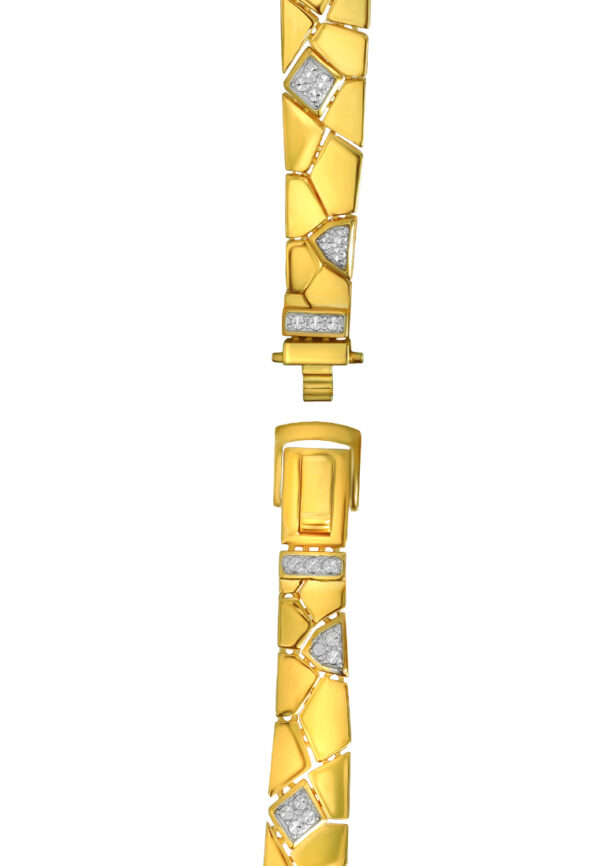 TOMEI Diamond Cut Collection Bracelet, Yellow Gold 916
