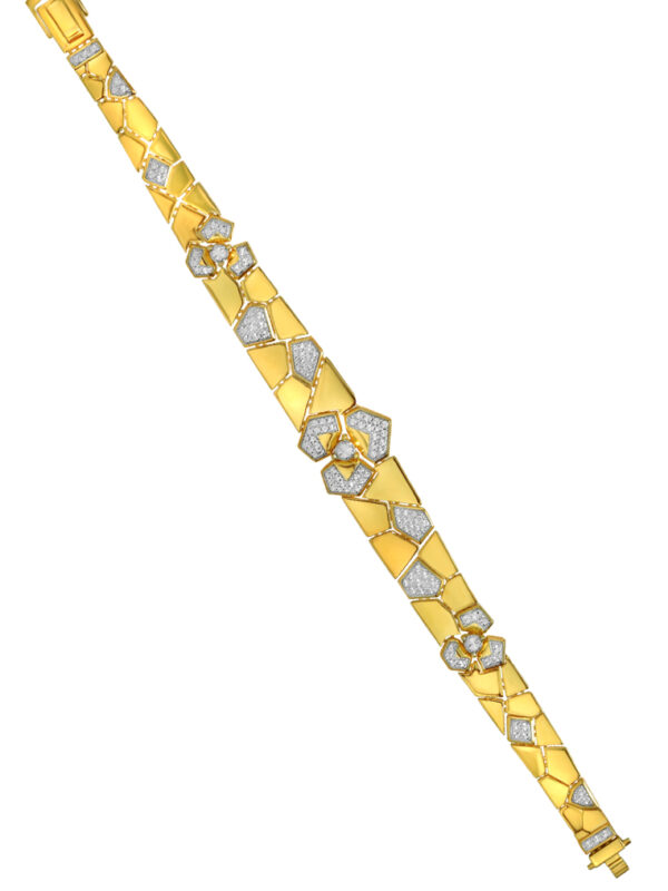 TOMEI Diamond Cut Collection Bracelet, Yellow Gold 916