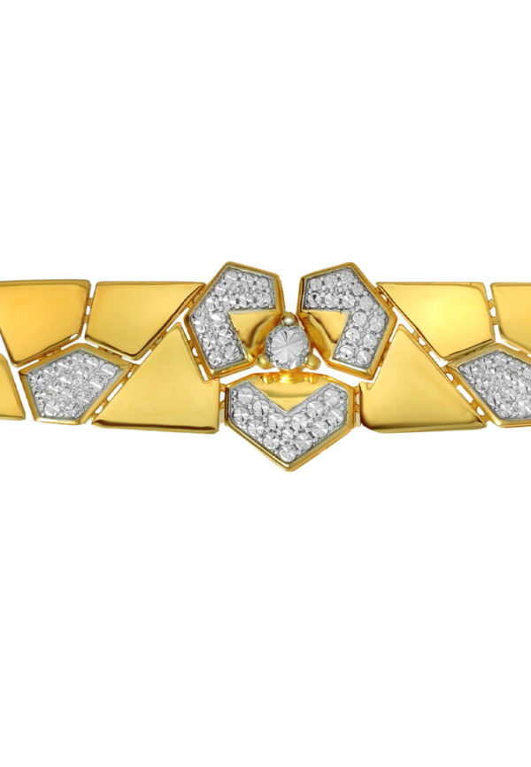 TOMEI Diamond Cut Collection Bracelet, Yellow Gold 916