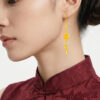TOMEI x Xifu Earrings, Yellow Gold 999