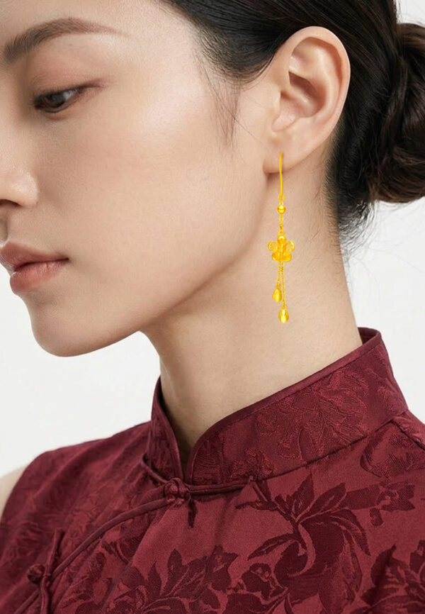 TOMEI x Xifu Earrings, Yellow Gold 999