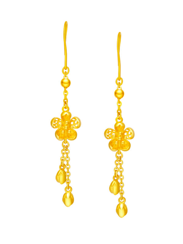 TOMEI x Xifu Earrings, Yellow Gold 999