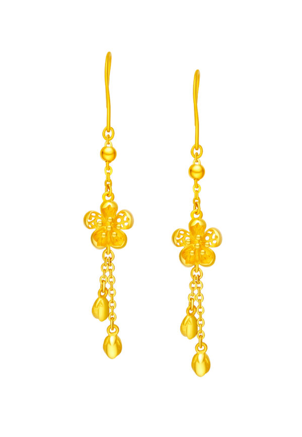 TOMEI x Xifu Earrings, Yellow Gold 999