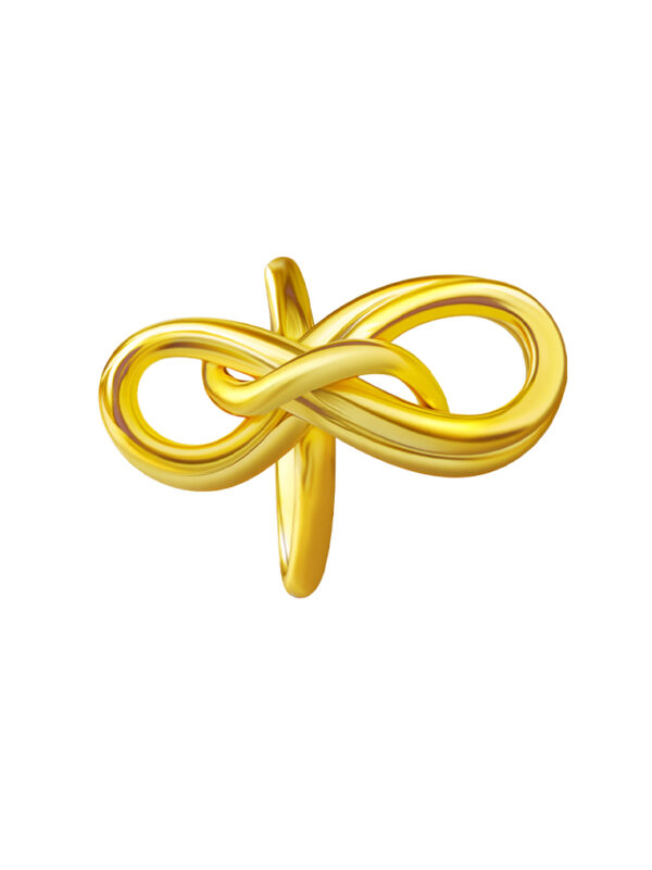 TOMEI Twisted Ring, Yellow Gold 916