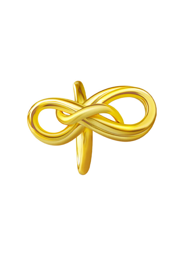 TOMEI Twisted Ring, Yellow Gold 916