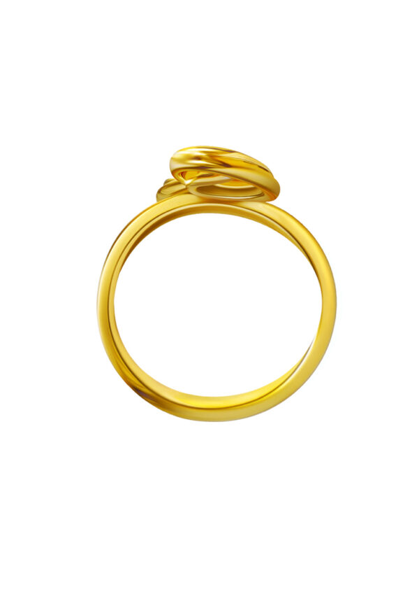 TOMEI Twisted Ring, Yellow Gold 916