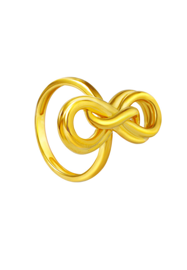 TOMEI Twisted Ring, Yellow Gold 916