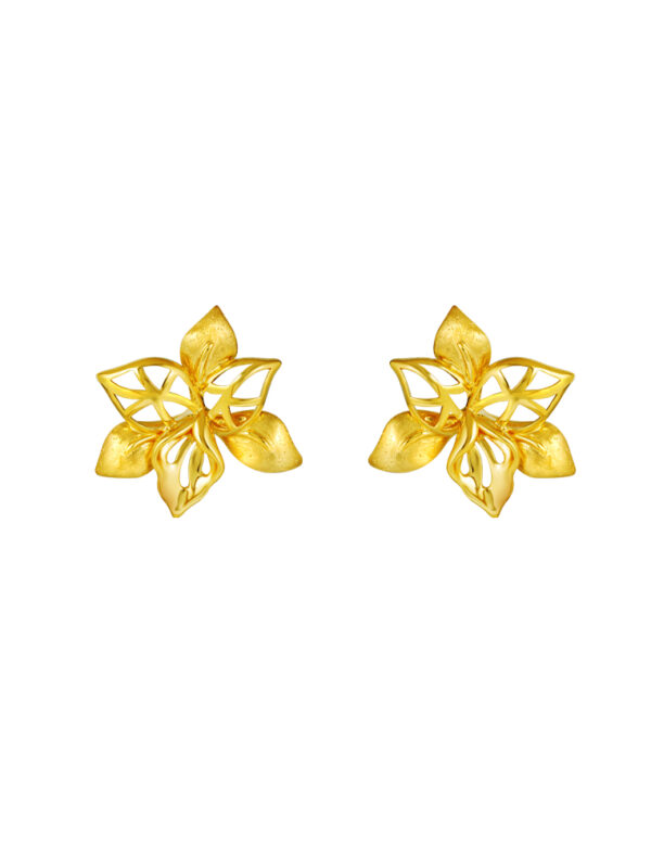 TOMEI Sri Puteri Collection Earrings, Yellow Gold 916