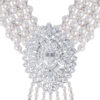 TOMEI Pearl Diamond Necklace, White Gold 750