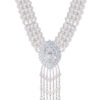 TOMEI Pearl Diamond Necklace, White Gold 750