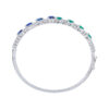 TOMEI Emerald & Sapphire Collection Bangle, White Gold 750