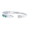 TOMEI Emerald & Sapphire Collection Bangle, White Gold 750