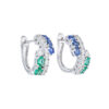 TOMEI Emerald & Sapphire Collection Earrings, White Gold 750