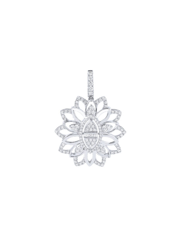 TOMEI Diamond Pendant, White Gold 750