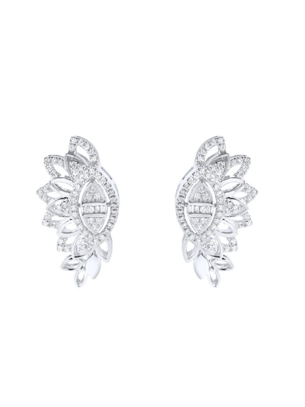 TOMEI Diamond Earrings, White Gold 750