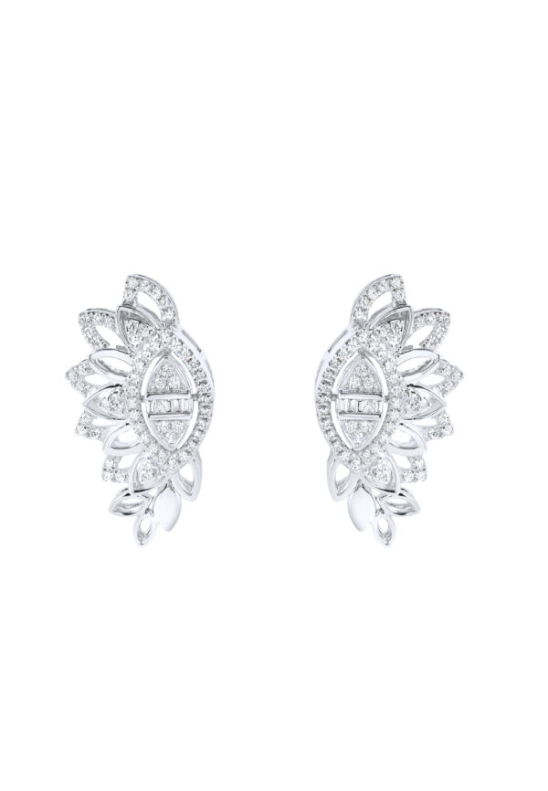 TOMEI Diamond Earrings, White Gold 750