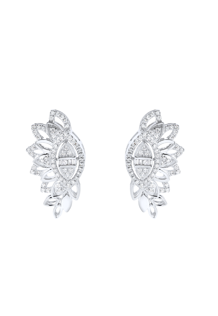 TOMEI Diamond Earrings, White Gold 750