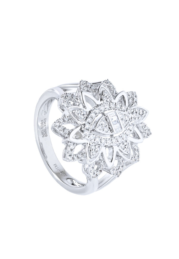 TOMEI Diamond Ring, White Gold 750