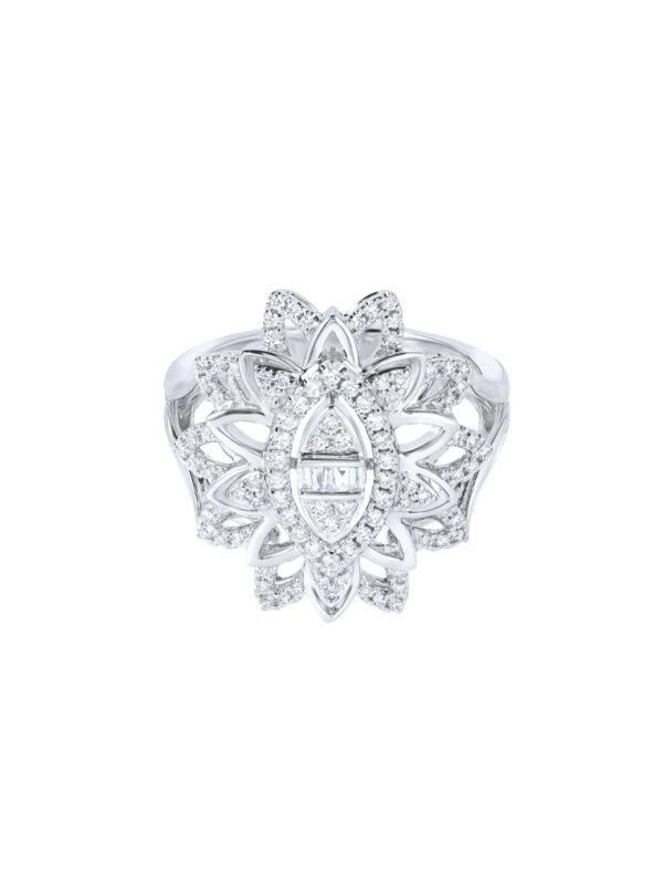 TOMEI Diamond Ring, White Gold 750