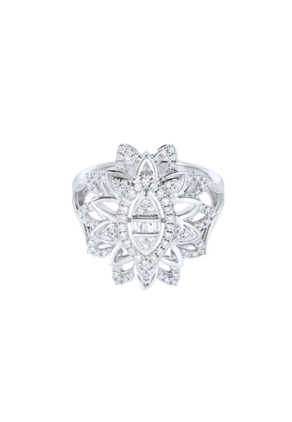 TOMEI Diamond Ring, White Gold 750