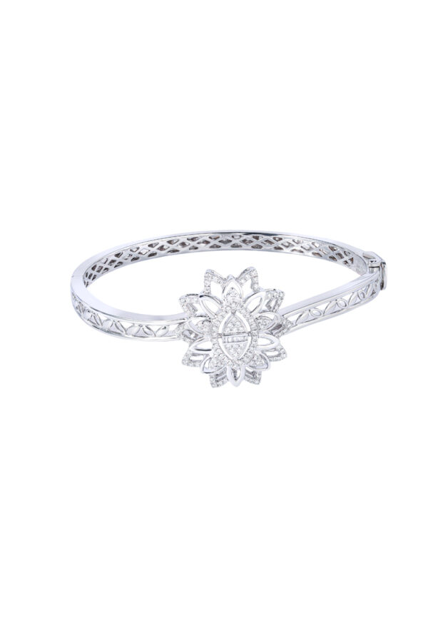 TOMEI Diamond Bangle, White Gold 750