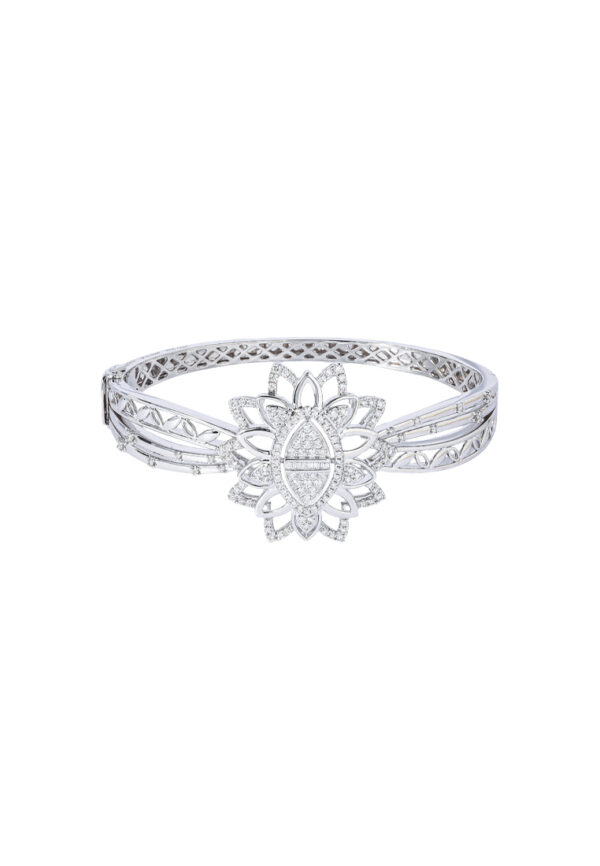 TOMEI Diamond Bangle, White Gold 750