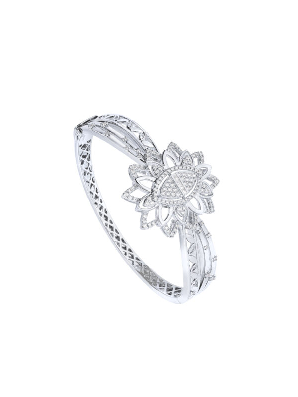 TOMEI Diamond Bangle, White Gold 750