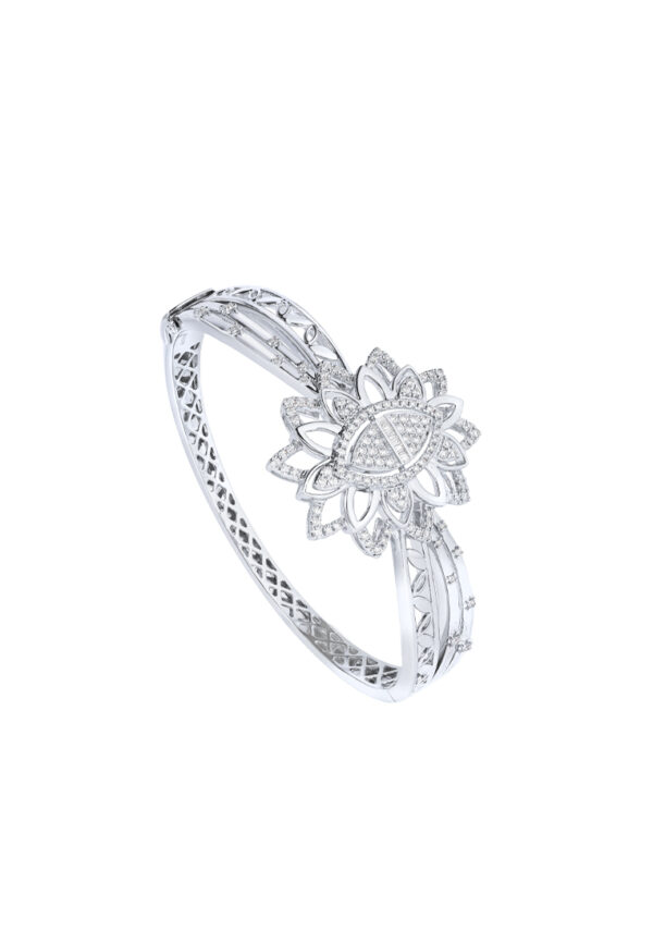 TOMEI Diamond Bangle, White Gold 750
