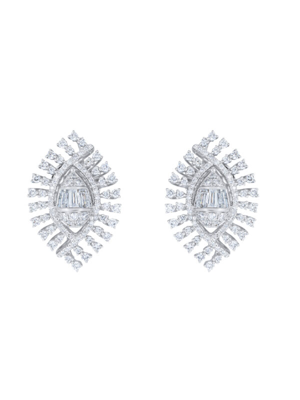 TOMEI Diamond Earrings, White Gold 750
