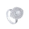 TOMEI Diamond Ring, White Gold 750